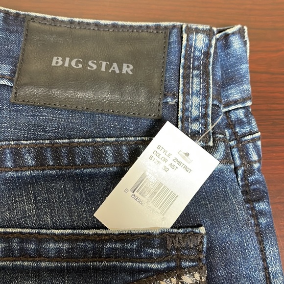 🕳NWT Big Star Union Vintage Jeans Thick Stitch Embroidered - Picture 4 of 10